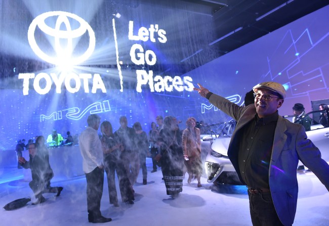 Toyota celebrates the launch of the Mirai, a hydrogen fuel cell car, on Tuesday, Oct. 20, 2015, in West Hollywood, Calif. (Photo by Jordan Strauss/Invision for Toyota/AP Images)