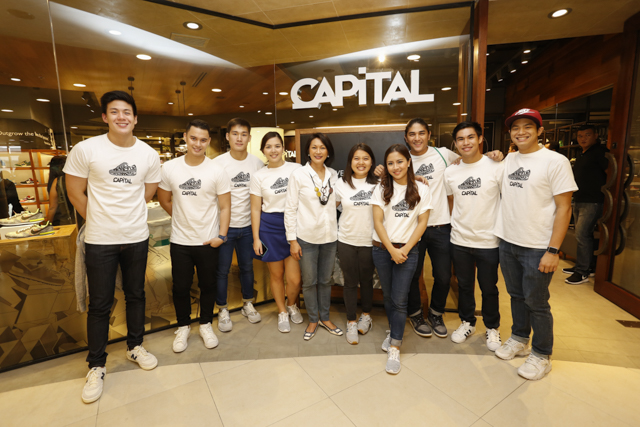 Full line up of Capital’s brand ambassadors (left to right) Neil Dy, Marky Mercado, Jarell Lim, Ria Atayde, Capital’s Managing Partner, Mae V. Cu Unjieng, Bada La O’, Lia Cruz, Carly Laurel, Gino Aganon, Nico Cu Unjieng.