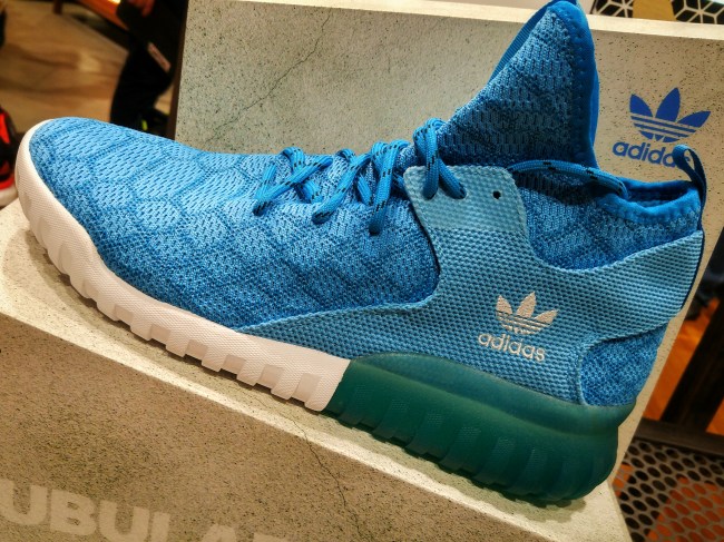 Adidas Tubular Primeknits in blue. I don't think I can pull these off. 